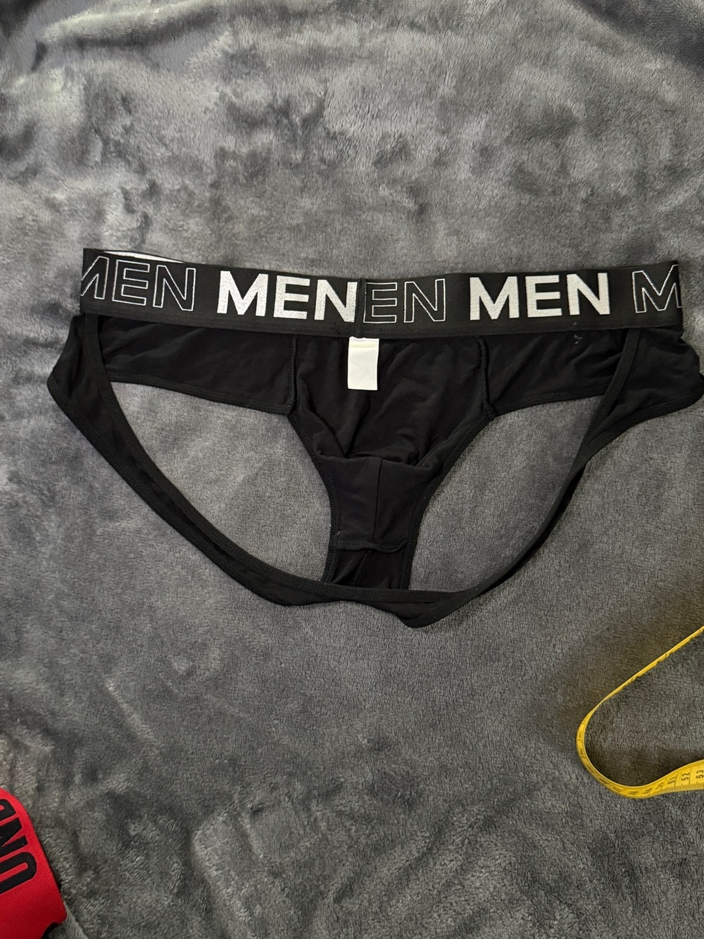 MEN Branded Black Men’s Jock Brief - Supportive Low-Rise Style - Picture 2 of 4